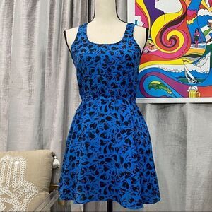 🌟 REFORMED Blue Heart Printed Dress backless